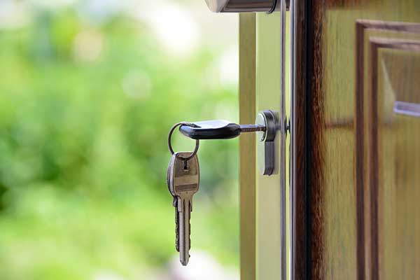 keys in a door